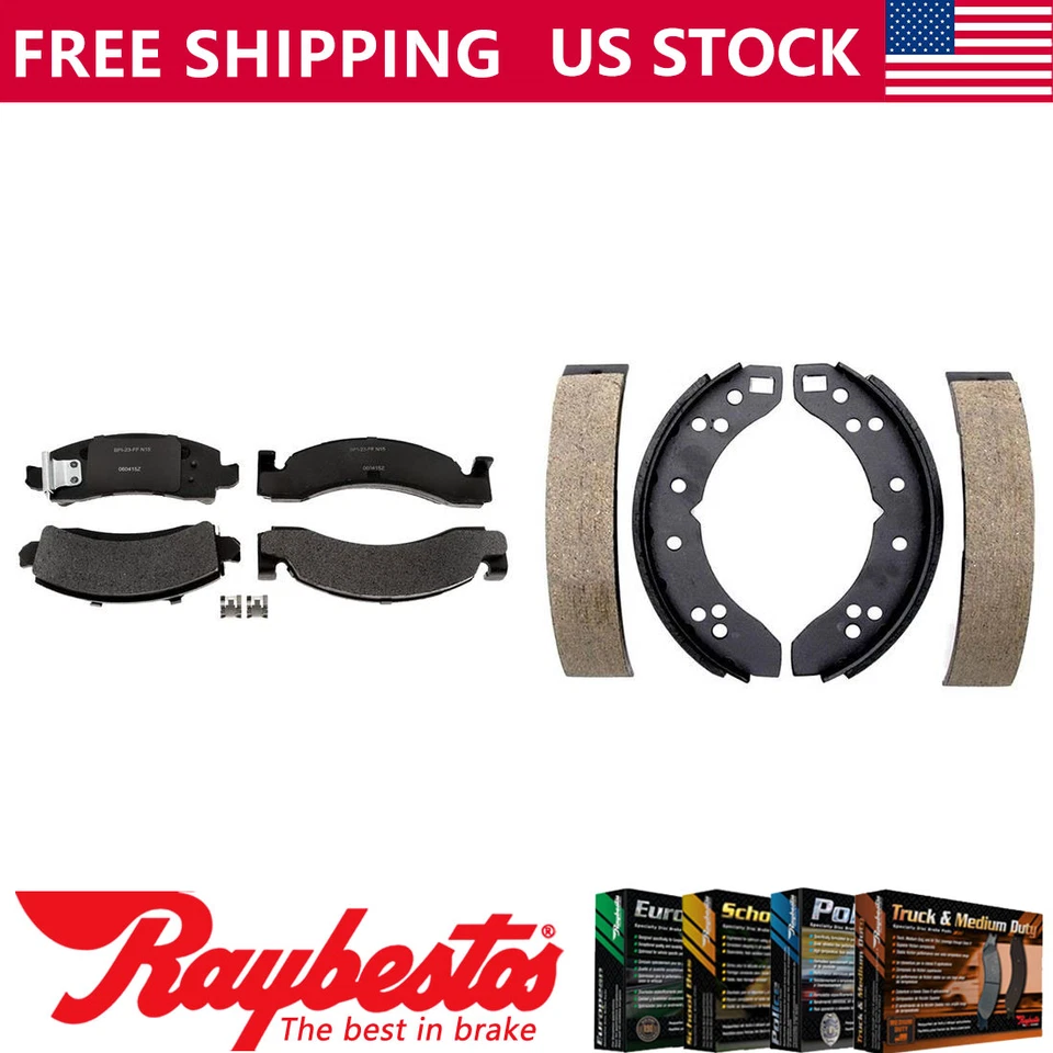 Kit de pastillas de freno y zapatas de freno delanteras traseras metálicas para Dodge W200 1975-1977 Foto 1 de 4