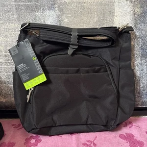 Travelon Anti-Diebstahl Classic Crossbody Bucket Bag 14x10x4" Schwarz - Bild 1 von 3