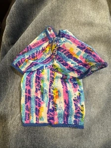Barbie 1970's Ken Blue Tie-Dye Watercolor Tricot Disco Shirt HTF - Picture 1 of 3