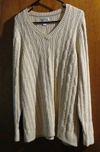 Croft & Barrow Cable Knit Sweater Woman Sz 2X Ivory Versitile Classic Fall Cozy - Picture 1 of 11