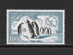 FRENCH SOUTHERN & ANTARCTIC TERRITORY SCOTT C2 MLH VF - 1956 100fr AIRMAIL ISSUE - Picture 1 of 2