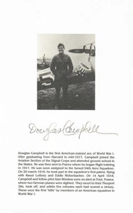 Douglas Campbell Signed Photograph WWI Ace (d) - Picture 1 of 1