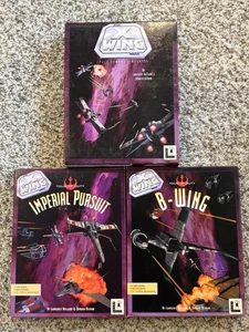 Star Wars X-Wing & Imperial Pursuit & B-Wing DOS PC 3,5" Floppy Big Box Komplett - Bild 1 von 5