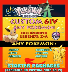 POKEMON LEGENDS ZA✨Custom Any 6IV Pokemon Shiny/Nonshiny✨SHINY ALPHA POKEMON✨Z-A - Picture 1 of 1