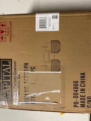 Capital Lighting 145121PN Nyla 2-Light Vanity Lights, 200W, Polished Nickel - Image 1 of 2