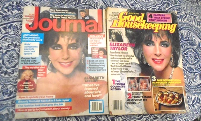 ELIZABETH TAYLOR - GOOD HOUSEKEEPING 1988 & LADIES HOME JOURNAL 1987 MAGAZINES - Image 1 of 3