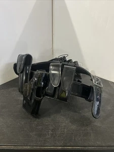 Bianchi Police / Security Duty Shiny Belt Rig w/Holster, Handcuff, Mace, & More - Picture 1 of 17