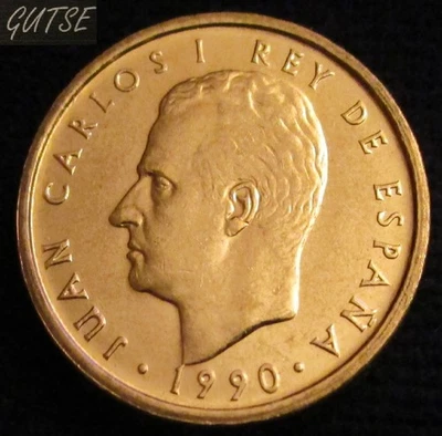 SPAIN, JUAN CARLOS I-9, 100 PESETAS 1990, FLEUR DE LIS REVERSE, UNCIRCULATED. - Image 1 of 2