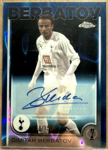 Dimitar Berbatov Blue Lava Auto /150 2024-25 Topps Chrome UEFA UCC (1:356 hobby) - Picture 1 of 2