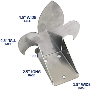 25 Stainless Steel Decorative Fleur-De-Lis Metal Roof Snow Guards Snowcatchers - Picture 1 of 8