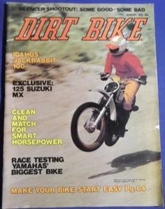DIRT BIKE MAGAZINE-AUG 1973-SUZUKI 125MX-YAMAHA 500-CARABELLA 125MX-PORTING - Picture 1 of 7