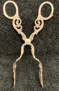 VINTAGE SILVER-PLATED SALAD / PASTRY SERVING TONGS MADE WEST GERMANY - Picture 1 of 10