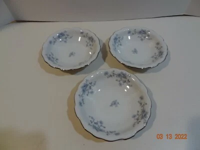Juego De Colección De 3 Guirnalda Azul 5" Bayas Cuencos Johann Haviland China Baviera  Foto 1 de 4