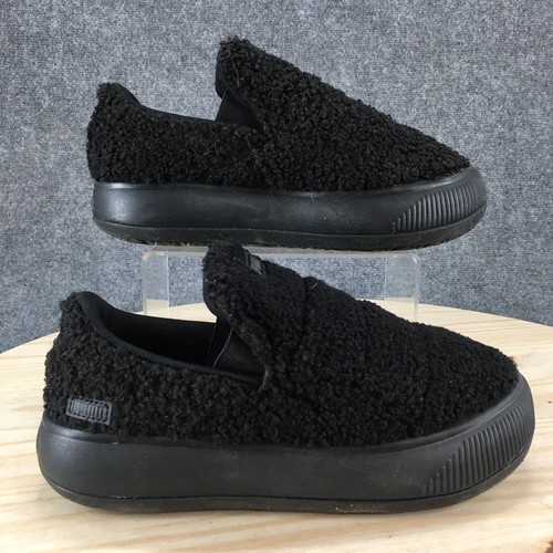 Scarpe Puma donna 8 Mayu slip on teddy sneakers nere pelliccia sintetica comode 384887 01