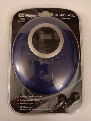 Reproductor de CD personal Audiovox DM8220B color azul oscuro DM 8220 B con auriculares nuevo Foto 1 de 4