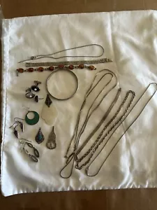 4 Unzen - 925 Sterling Silber Halsketten Armbänder Ohrringe - Bild 1 von 8