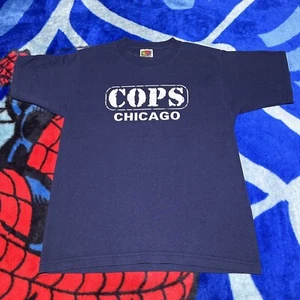 Vintage 2000s COPS Chicago Reality TV Show Youth T-Shirt Size Large 14/16 - Picture 1 of 7