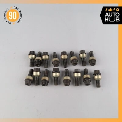 10-16 Porsche Panamera 970 Wheel Rim Lug Nut Bolt Set of 16 Black OEM - Image 1 of 4