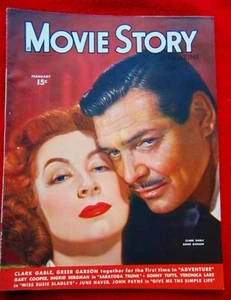 MOVIE STORY ~ FEBRUARY 1946 ~ CLARK GABLE ON COVER - RARE PRISTINE CONDITION - Imagen 1 de 5