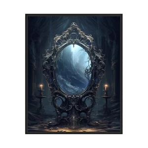 Cursed Mirror Haunted Photo Art Print Poster Wall Art Painting - Picture 1 of 7