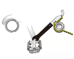Icetoolz 34S2 Bicycle Lockring Tool Whip Cycling for Single Speed Chain Pedal - Picture 1 of 3