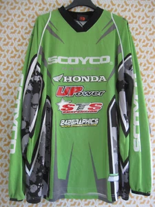 Maillot Motocross Scoyco honda UPower Moto cross Shirt Vintage Jersey - XL - Foto 1 di 8