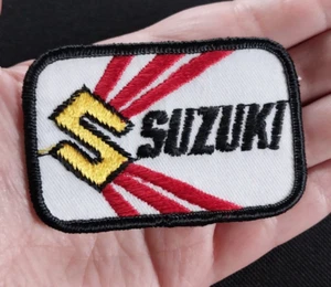 Vintage SUZUKI LOGO Jacket Hat Vest Motorcycle Biker Patch ~ 1970s - Picture 1 of 6