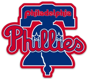Philadelphia Phillies Liberty Bell w/ Phillies Script Logo type Die-Cut STICKER - Picture 1 of 1