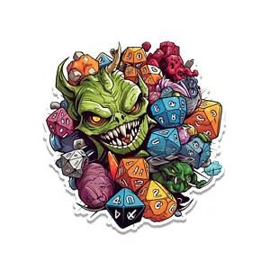 Adesivo in vinile Dungeons Dragons Dice - Foto 1 di 3