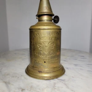 Antique 1885 French brass lamp Charles pigeon W/wick Oil England - Picture 1 of 8