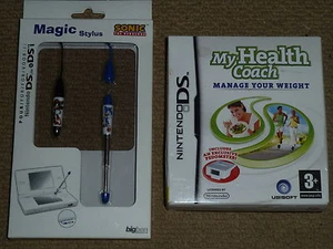 NINTENDO DS LITE MY HEALTH COACH GAME + 2 OFFICIAL SONIC STYLUS PEN BRAND NEW! - Picture 1 of 1