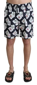 DOLCE & GABBANA Swimshorts Card Deck Print Beachwear Shorts IT4 / US S RRP $600 - Picture 1 of 8