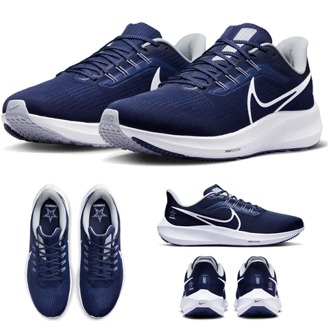 Dallas Cowboys Nike Unisex Zoom Pegasus 39 Running Shoes Men's 2022 NFL DAL New Cover
