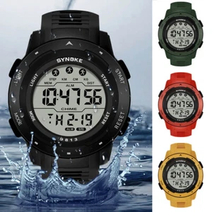 Men Waterproof Digital Sports Watch Military Tactical LED Backlight Wristwatch - Picture 1 of 24