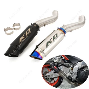For Aprilia Tuono V4 1100 2017-2020 Mid Exhaust Pipe 61mm Muffler with DB Killer - Picture 1 of 13