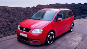 Labio de alerón negro VW Touran 1T alerón alerón delantero alerón espada ABS - Imagen 1 de 2