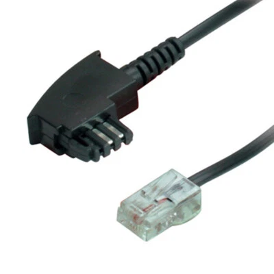 2m Telefon Kabel DSL Kabel TAE F Stecker auf RJ45 Stecker DSL VDSL Router Kabel - Bild 1 von 2
