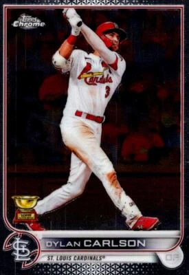2022 Topps Chrome Dylan Carlson St. Louis Cardinals #158 - Image 1 of 2