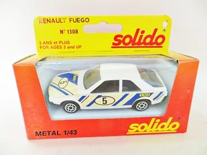 SOLIDO 1308 'RENAULT FUEGO RACING/RALLY CAR #5'. WHITE. VINTAGE. 1:43. MIB/BOXED - Picture 1 of 6
