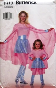 UNCUT WONDER WOMAN SUPERHELD ERWACHSENE + KINDER KOSTÜME Butterick Schnittmuster 6199 - Bild 1 von 3