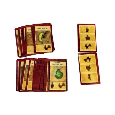 Lord of the Rings Risk Middle Earth Game 42 Territory Cards/ Wildcards Full Set  - Image 1 of 4