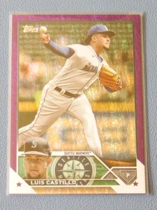 2023 Topps Series 2 #468 Luis Castillo Purple Foil parallel /799 Mariners - Picture 1 of 3