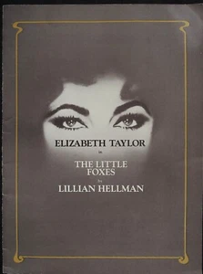 Libro del programa de recuerdos de The Little Foxes Stage Play 1981 ¡Elizabeth Taylor! - Imagen 1 de 1