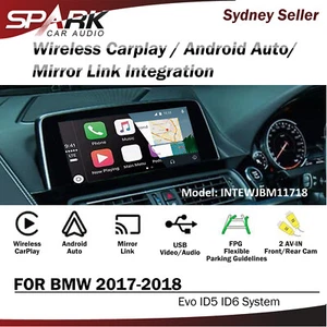 ESPEJO RETROVISOR AUTOMÁTICO CP WIRELESS CARPLAY ANDROID ENLACE INTEGRADO PARA BMW EVO ID5 ID6 2017+ - Imagen 1 de 1