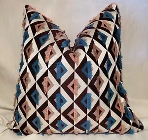 20""sq POLLACK Trixie Tessuto Ricamo Trucco Italia + COPRICUSCINO S&S finiture - Foto 1 di 12
