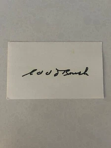 Edd Roush auto autograph signed index card - Picture 1 of 2