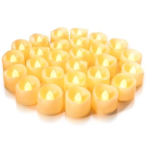 Paquete de 24 velas de té LED sin llama que funcionan con pilas, velas falsas de 200+ horas - Imagen 1 de 9