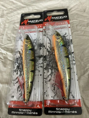 Lote de 2 Matzuo Snappy Minnows Series 7/16 oz, Cor: Bluegill Feminino. Mergulho 4-8 - Imagem 1 de 4