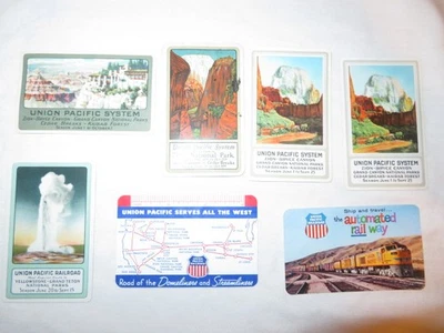7 Vtg Union Pacific Railroad Pocket Wallet Calendar 1926 30 33 36 37 56 63 - Image 1 of 4