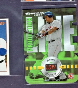 2002 DONRUSS PRODUCTION LINE DIE-CUTS PARALLEL OPS #42 MANNY RAMIREZ SP #42/100 - Picture 1 of 2